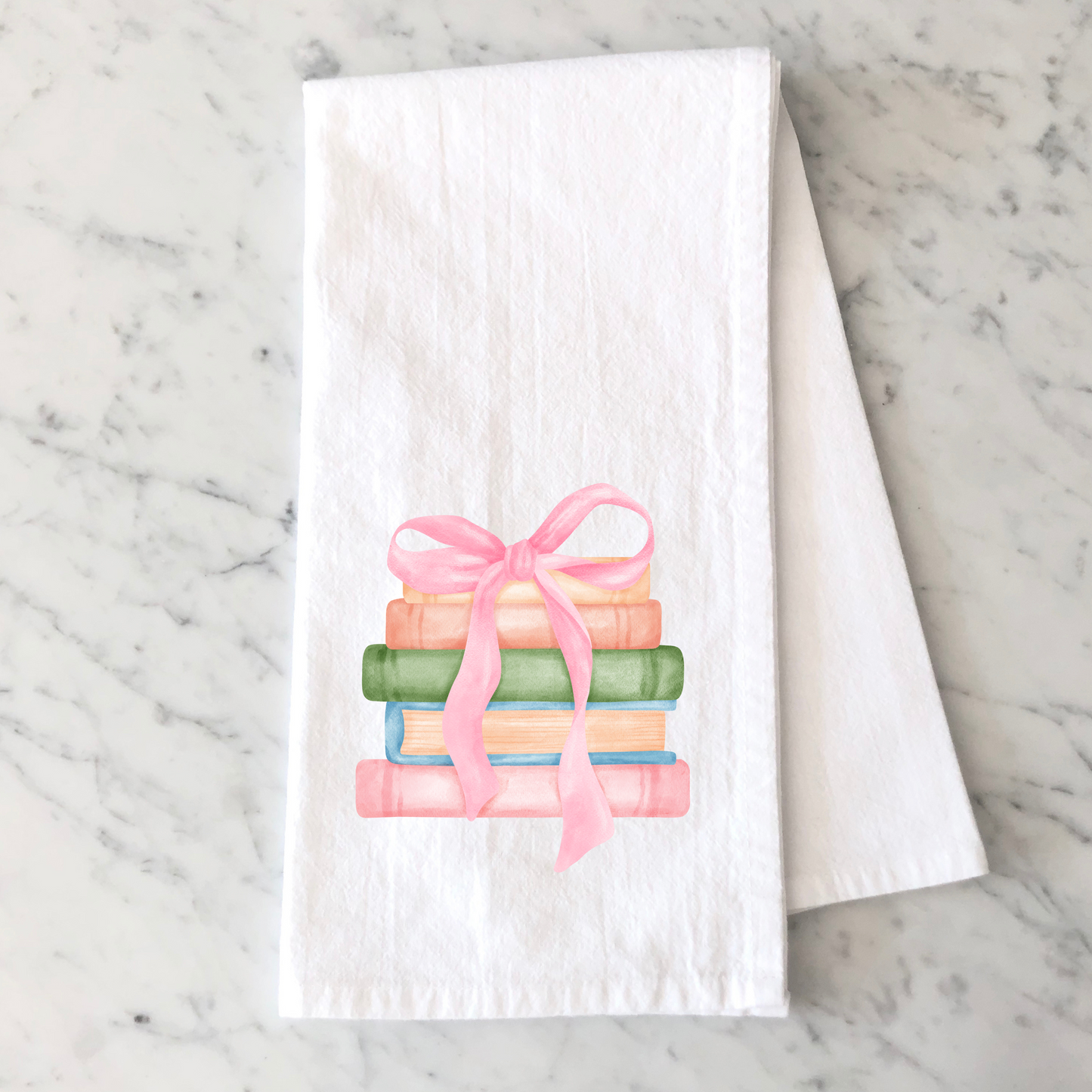 Bow Bookstack Tea Towel