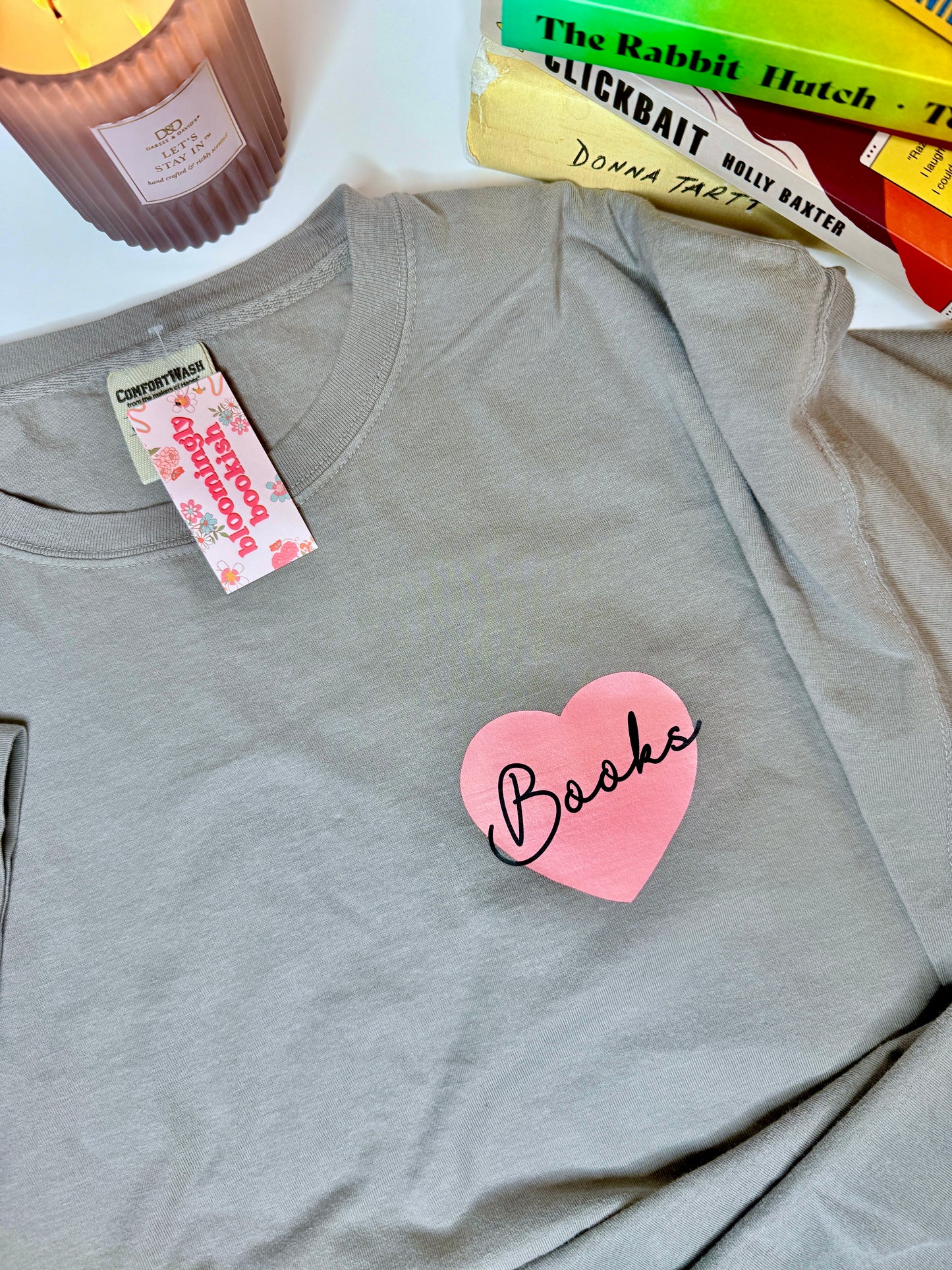 Books Heart Pocket T-Shirt