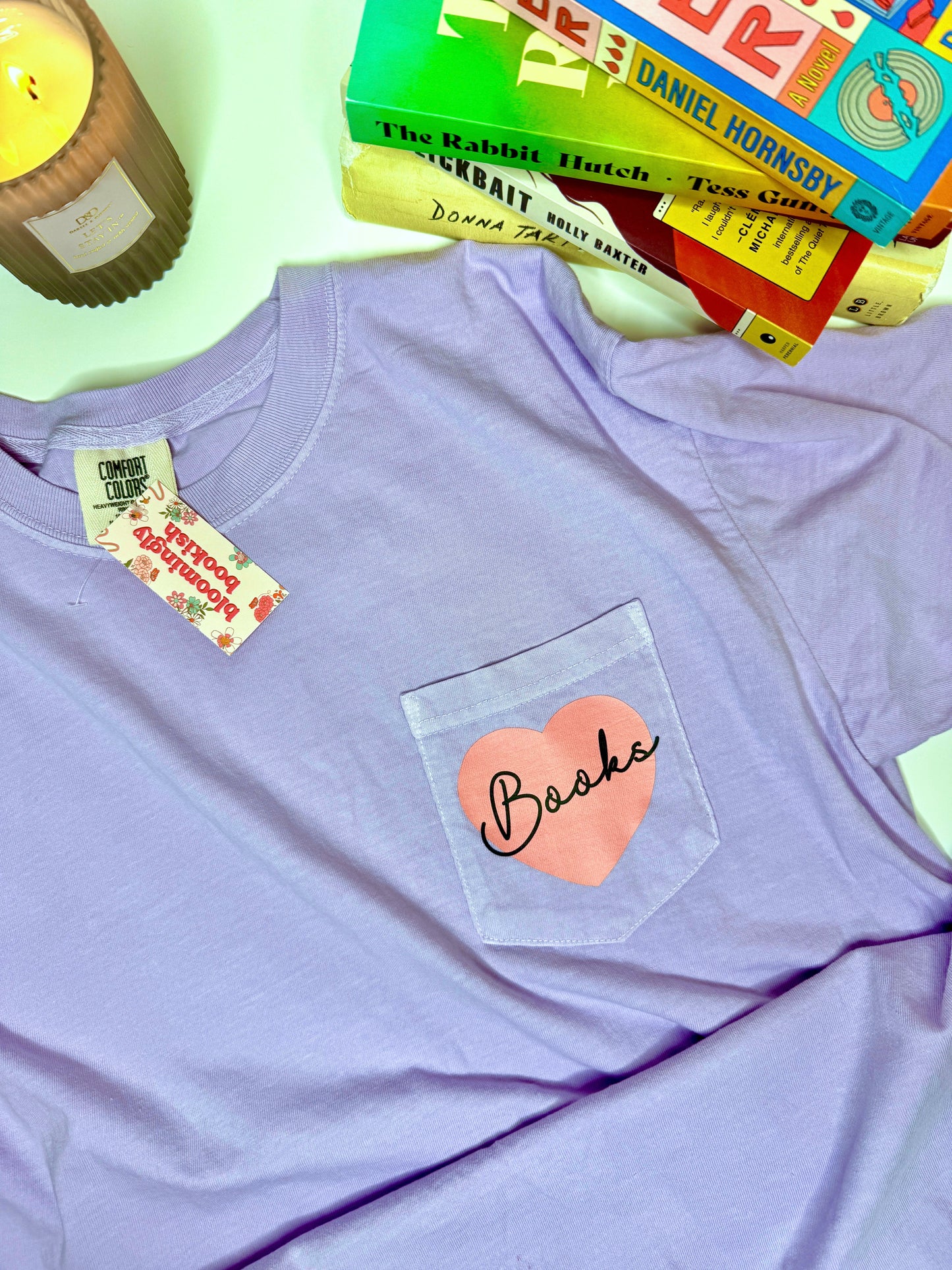 Books Heart Pocket T-Shirt