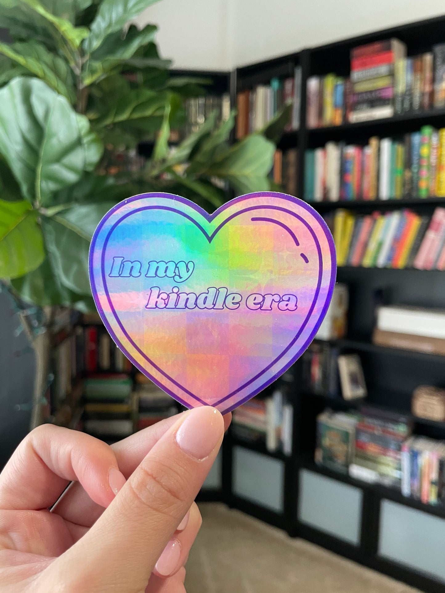 In My Kindle Era Heart Holographic Sticker