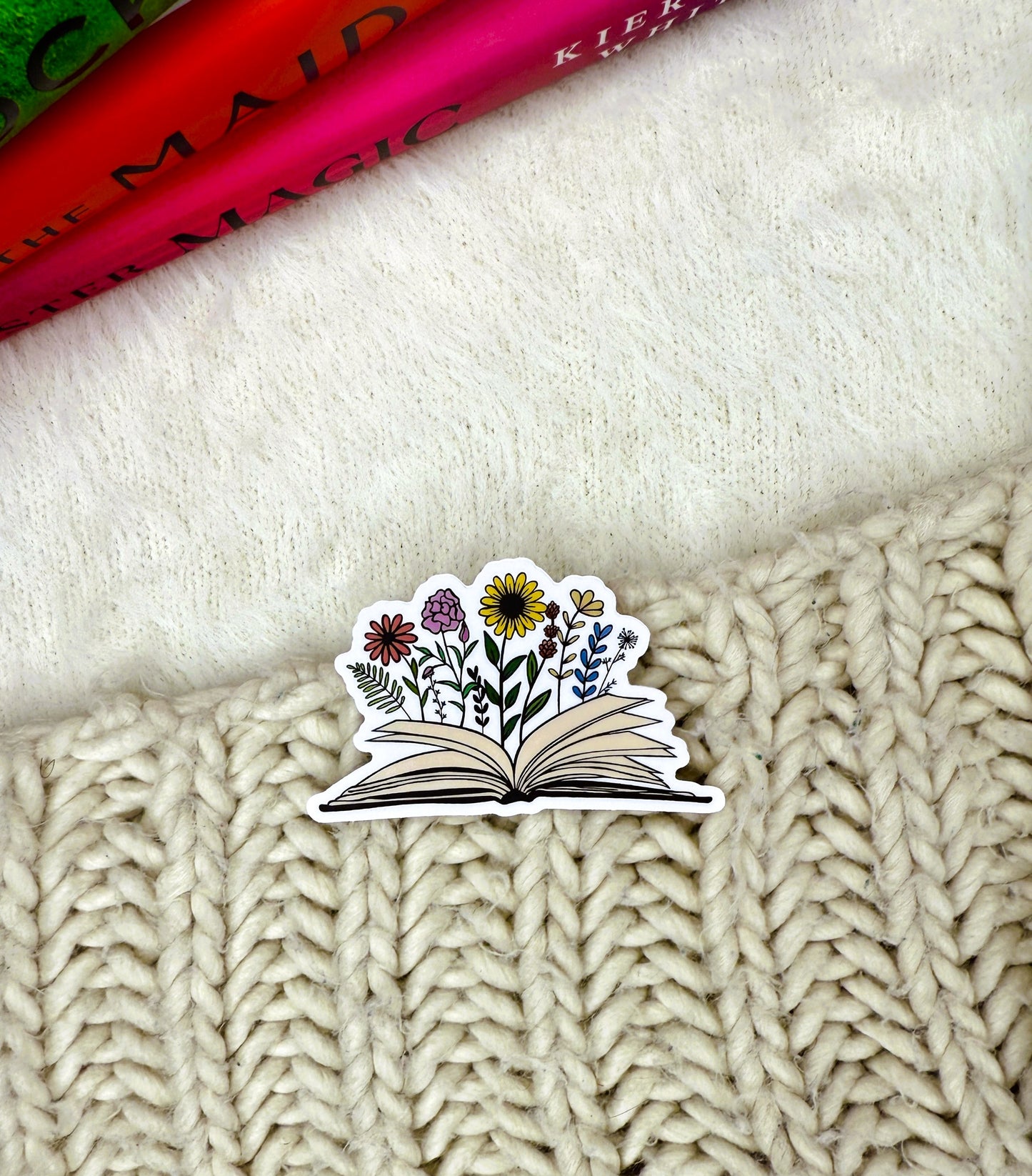 Floral Book Sticker