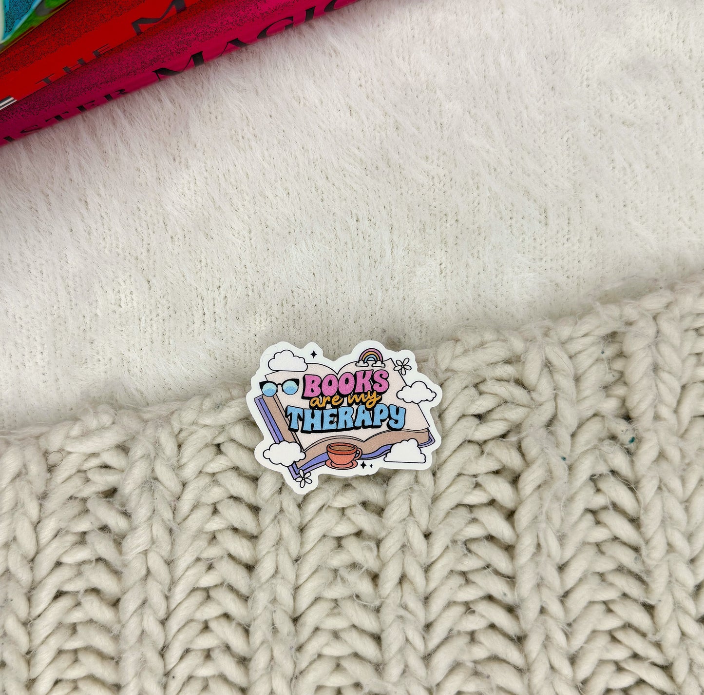 Books are my Therapy Sticker