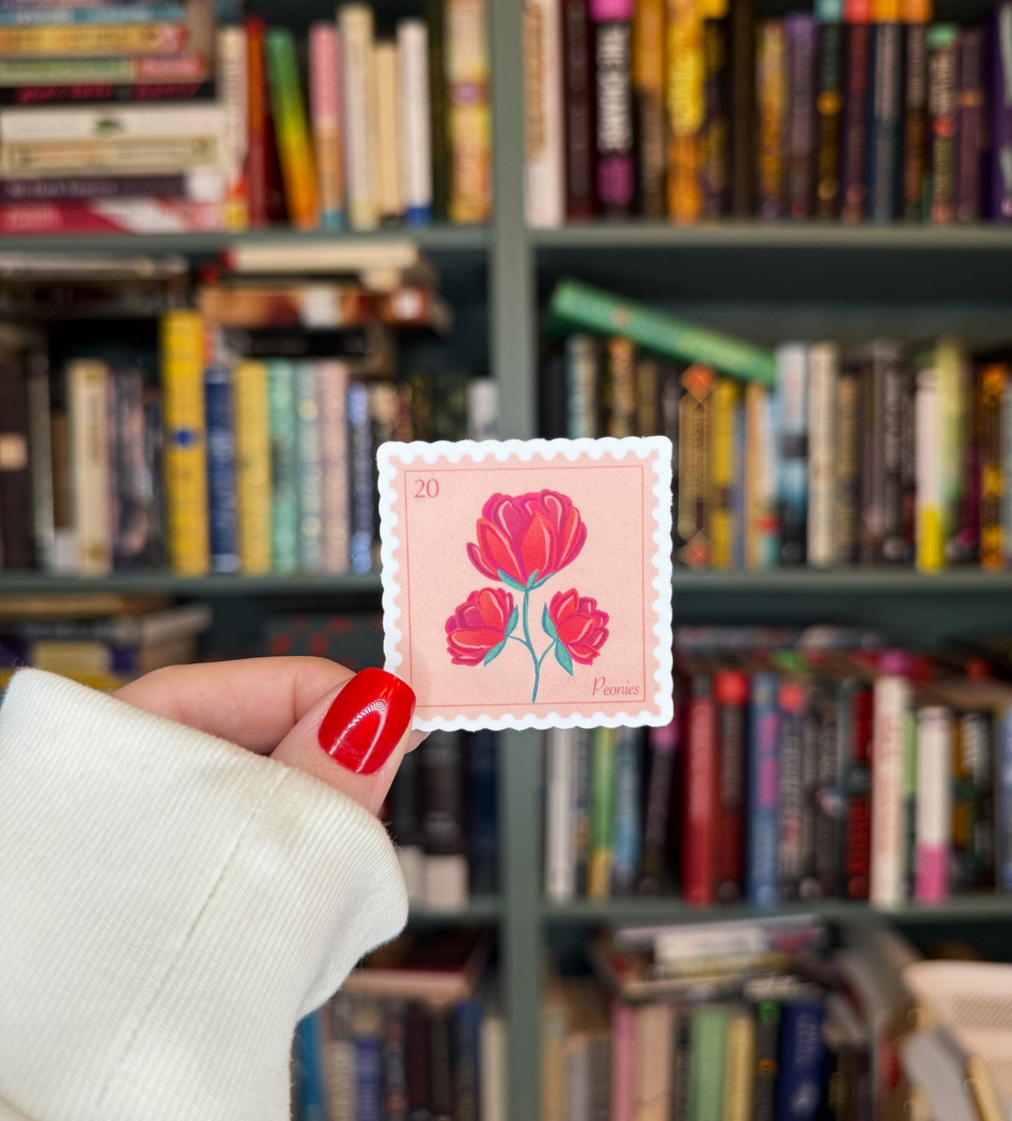 Peony Stamp Sticker