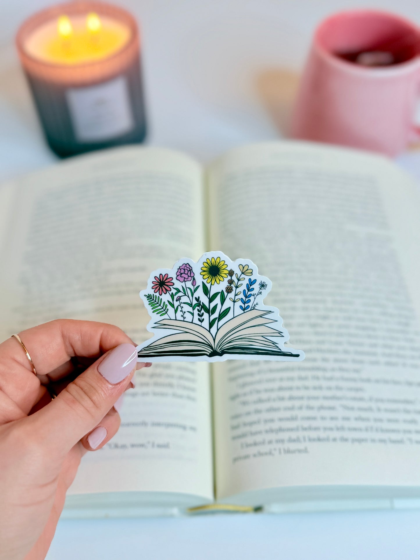 Floral Book Sticker