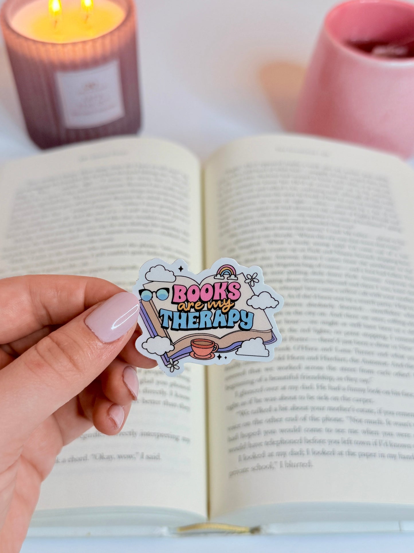 Books are my Therapy Sticker
