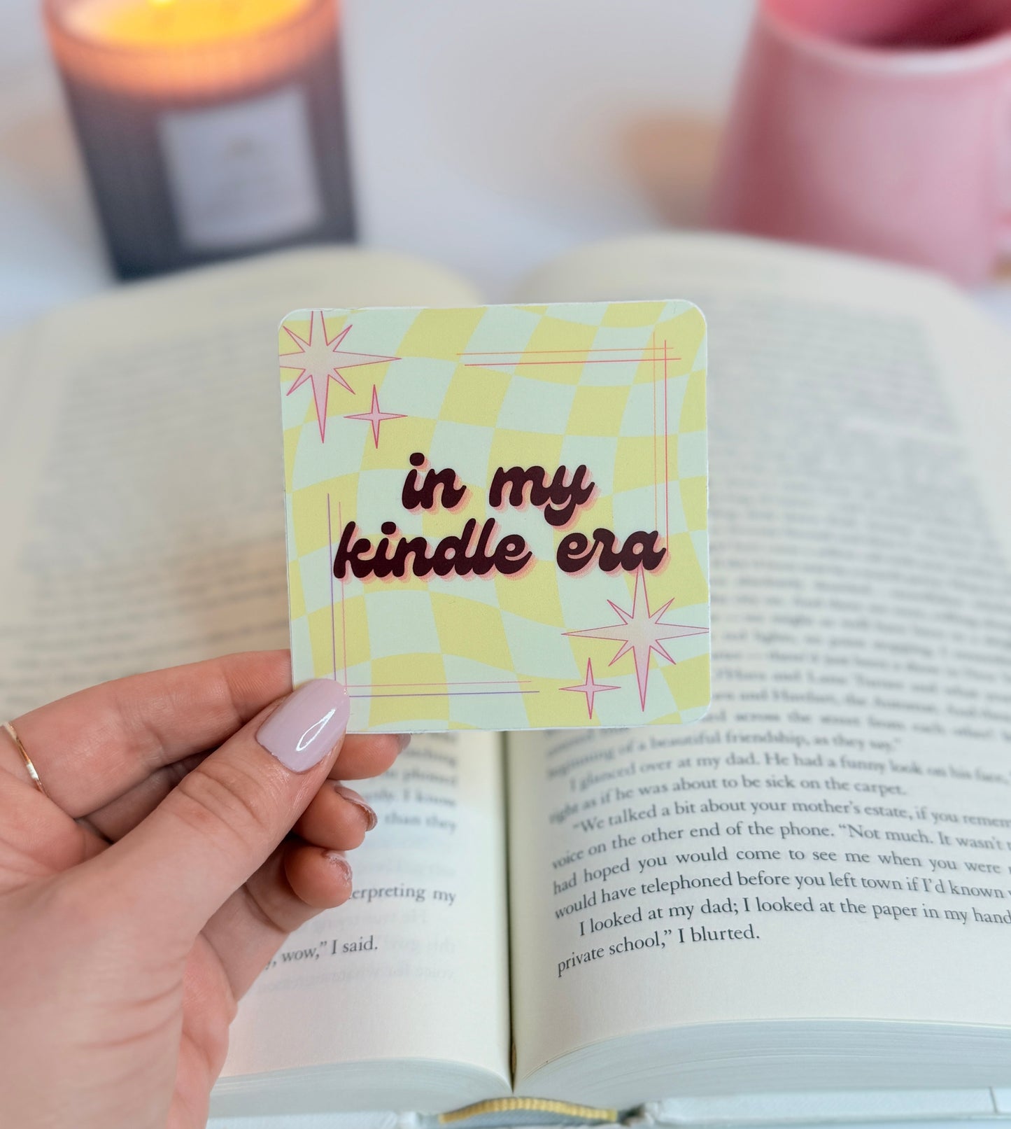 In My Kindle Era Square Sticker
