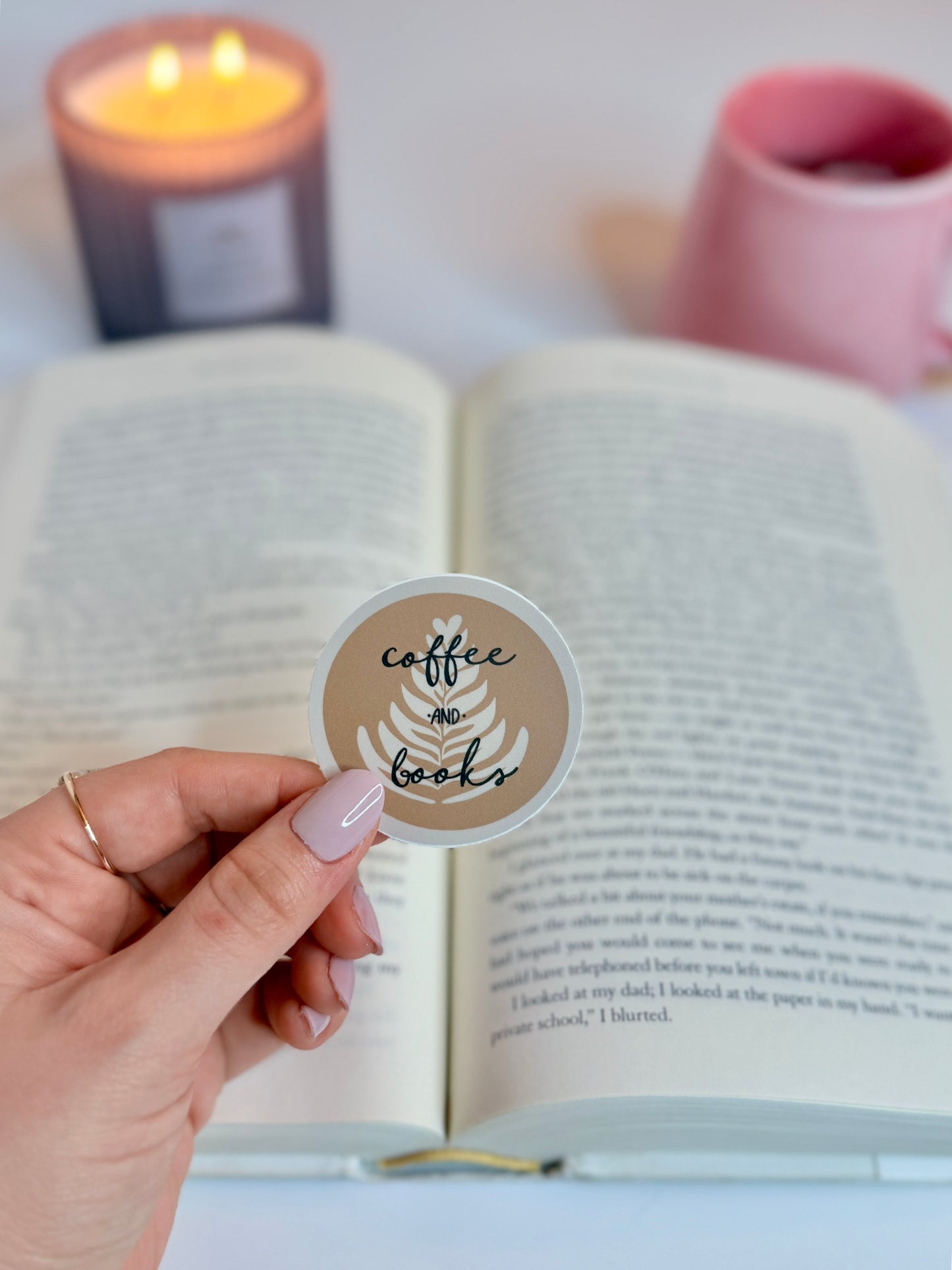 Coffee and Books Sticker