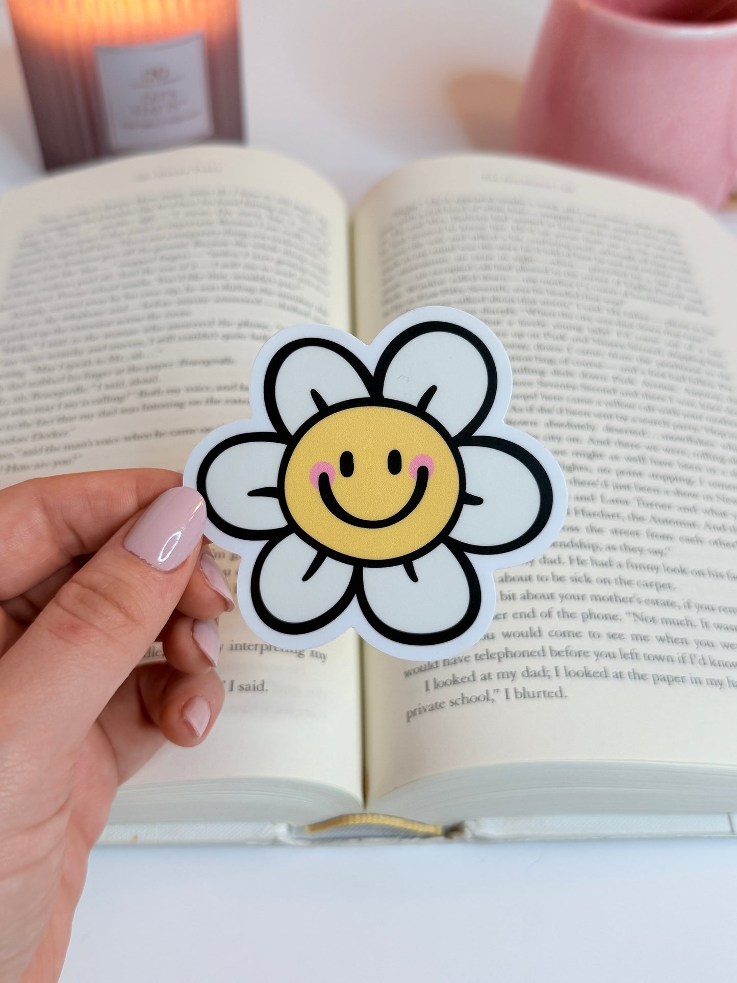 Smiley Flower Sticker
