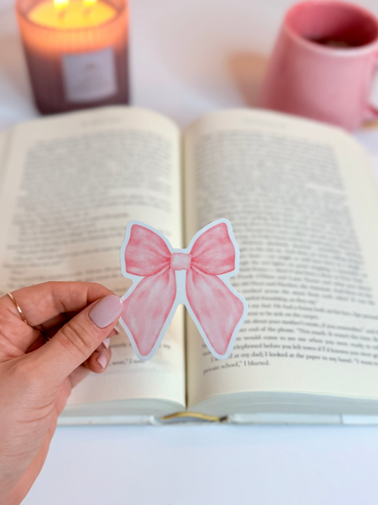 Pink Coquette Girly Bow Sticker