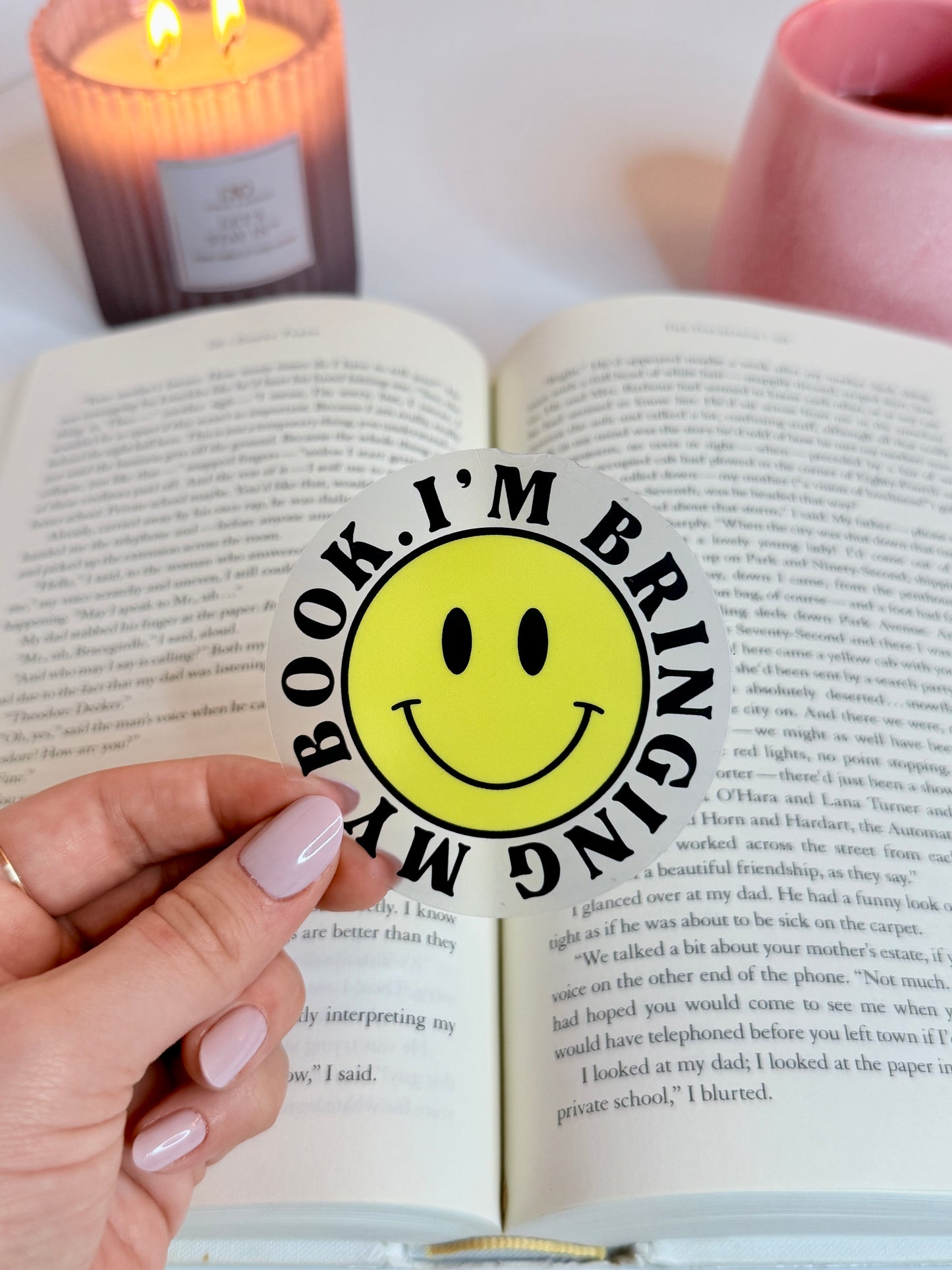 I'm Bringing my Book Clear Sticker