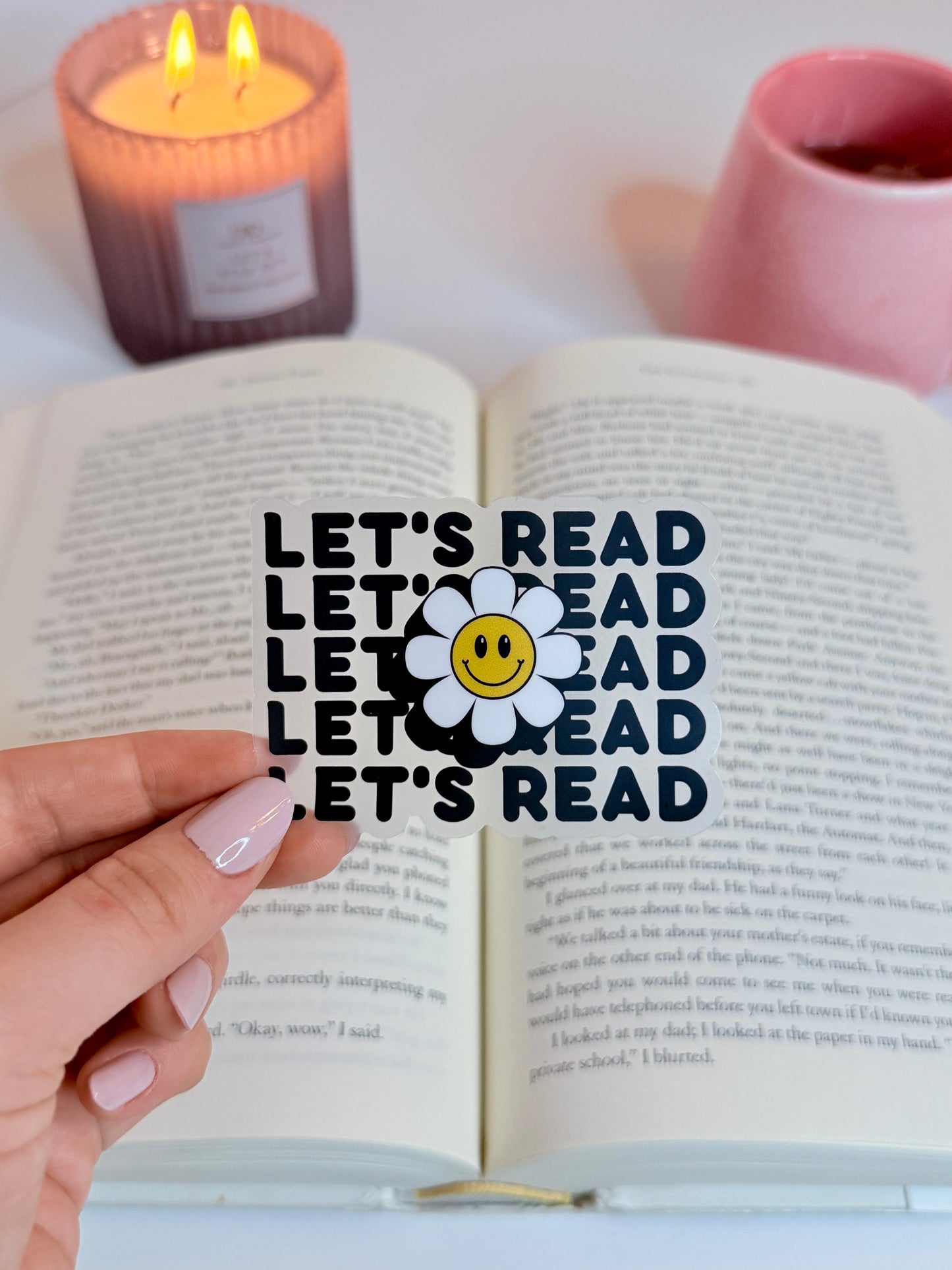Lets Read Clear Sticker