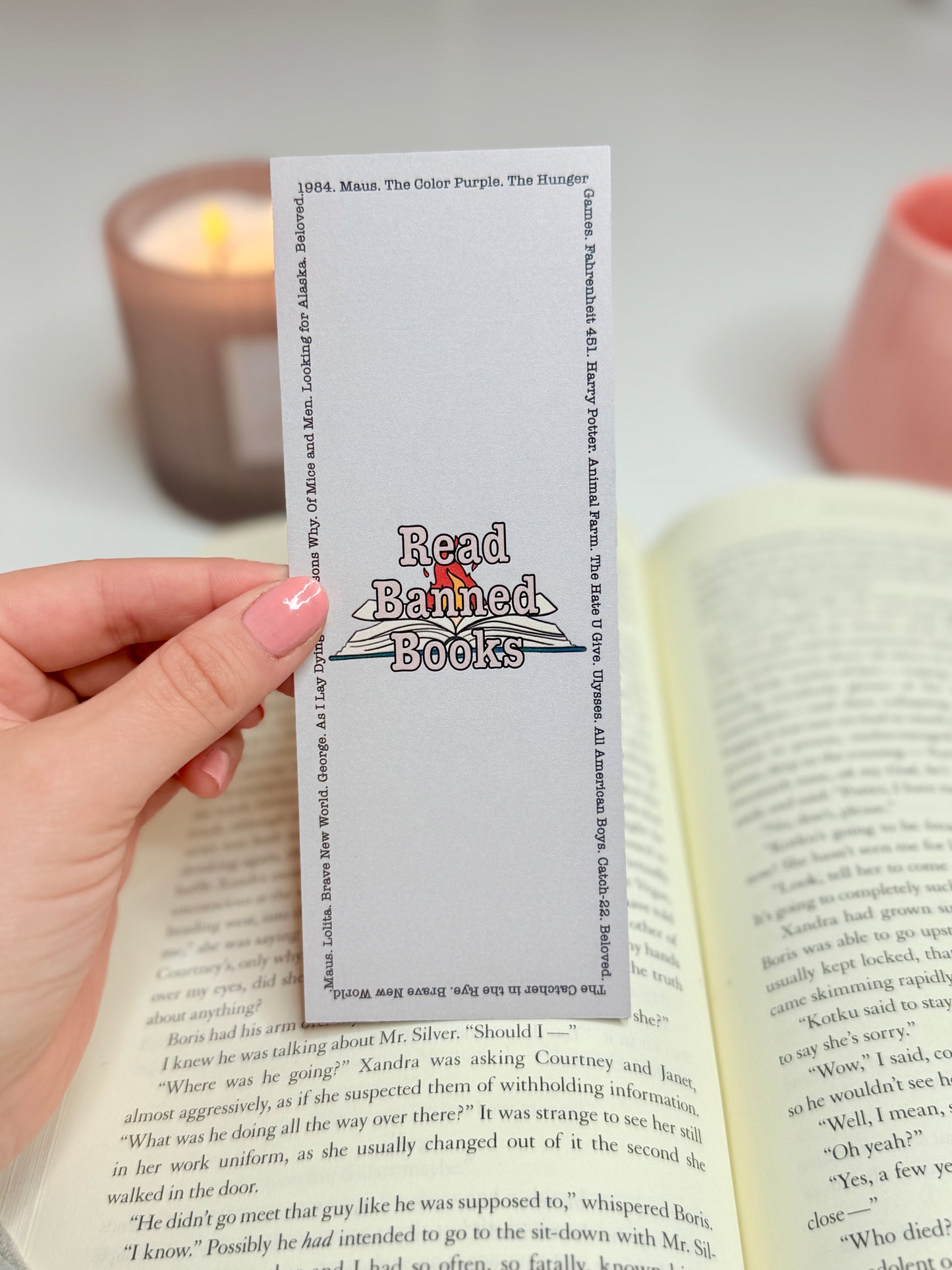 Read Banned Books Outline Bookmark