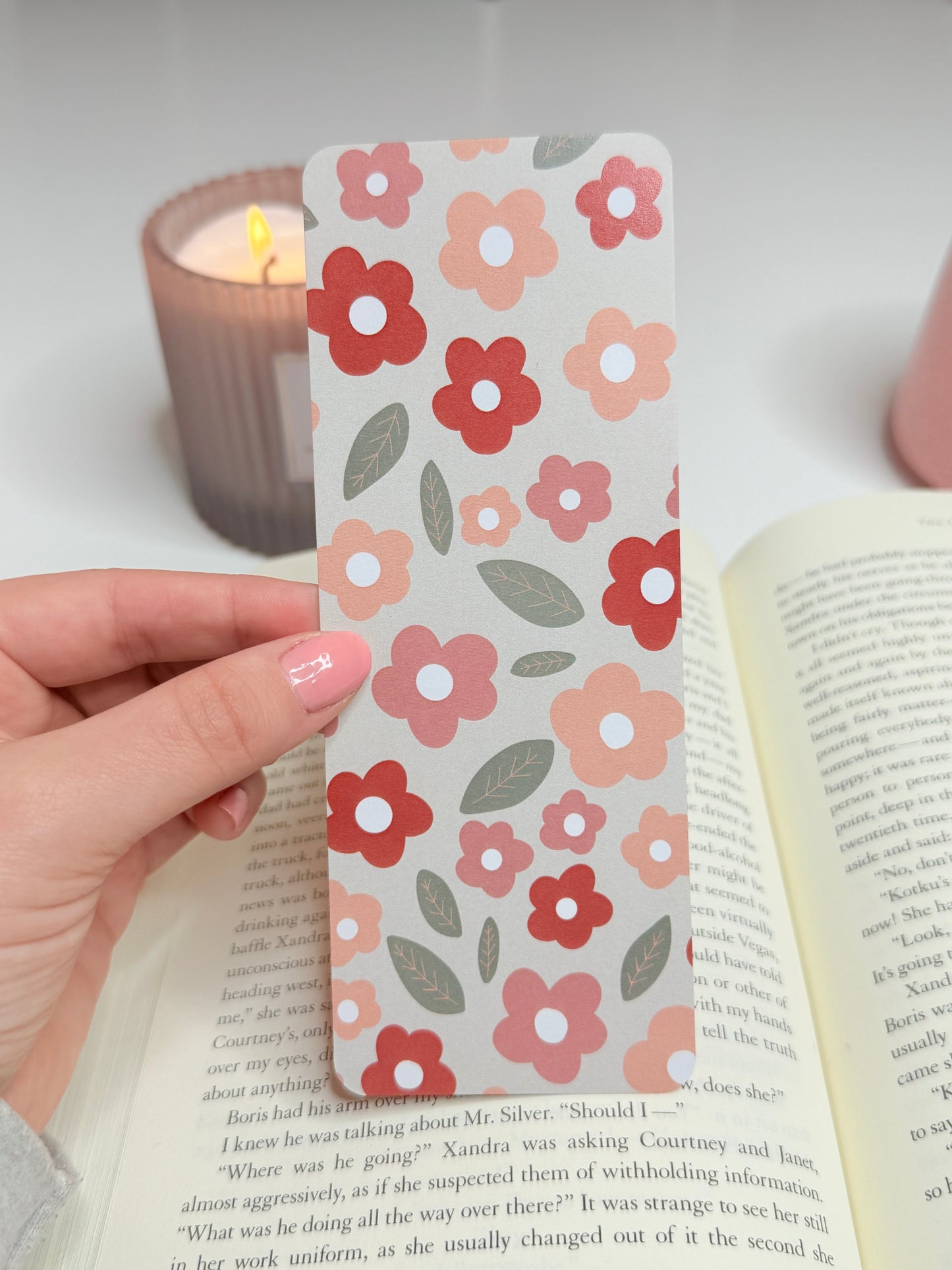 Earth Tone Flowers Bookmark