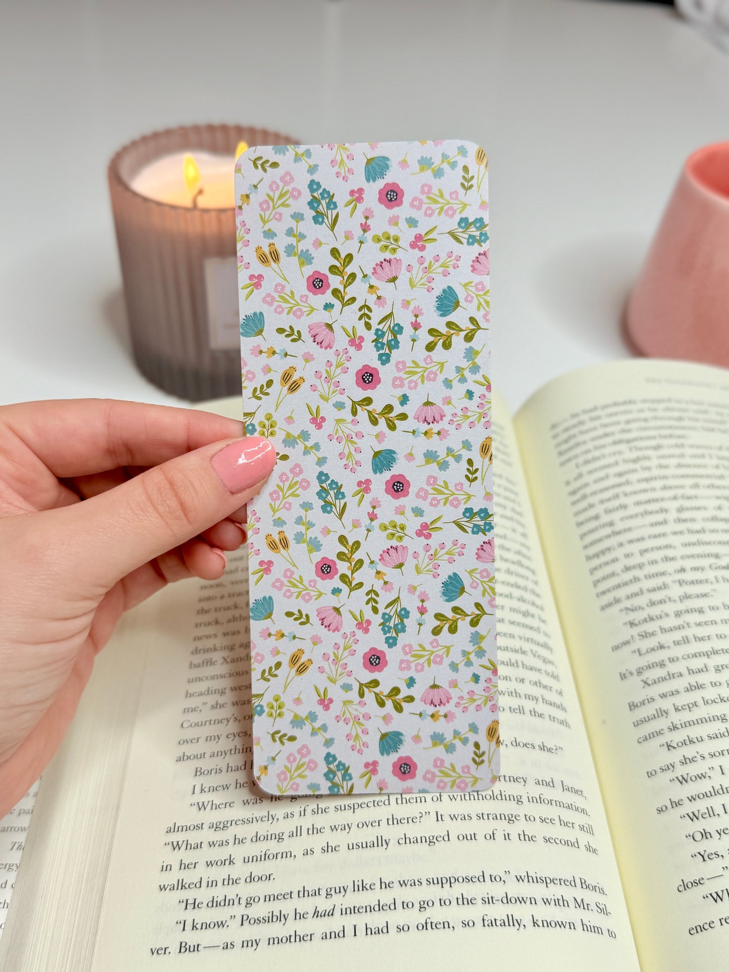 Pastel Floral Bookmark