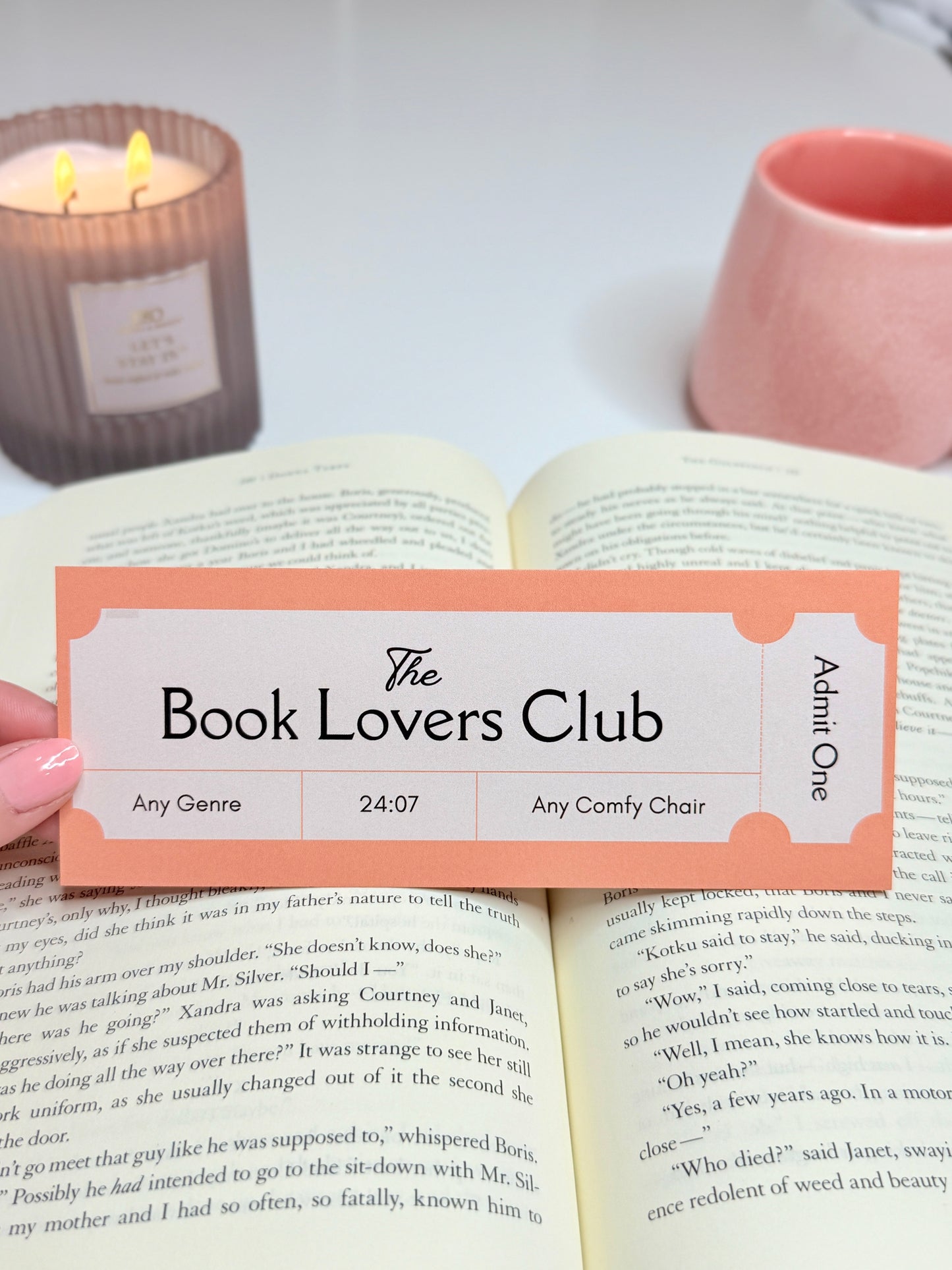 The Book Lovers Club Ticket Bookmark