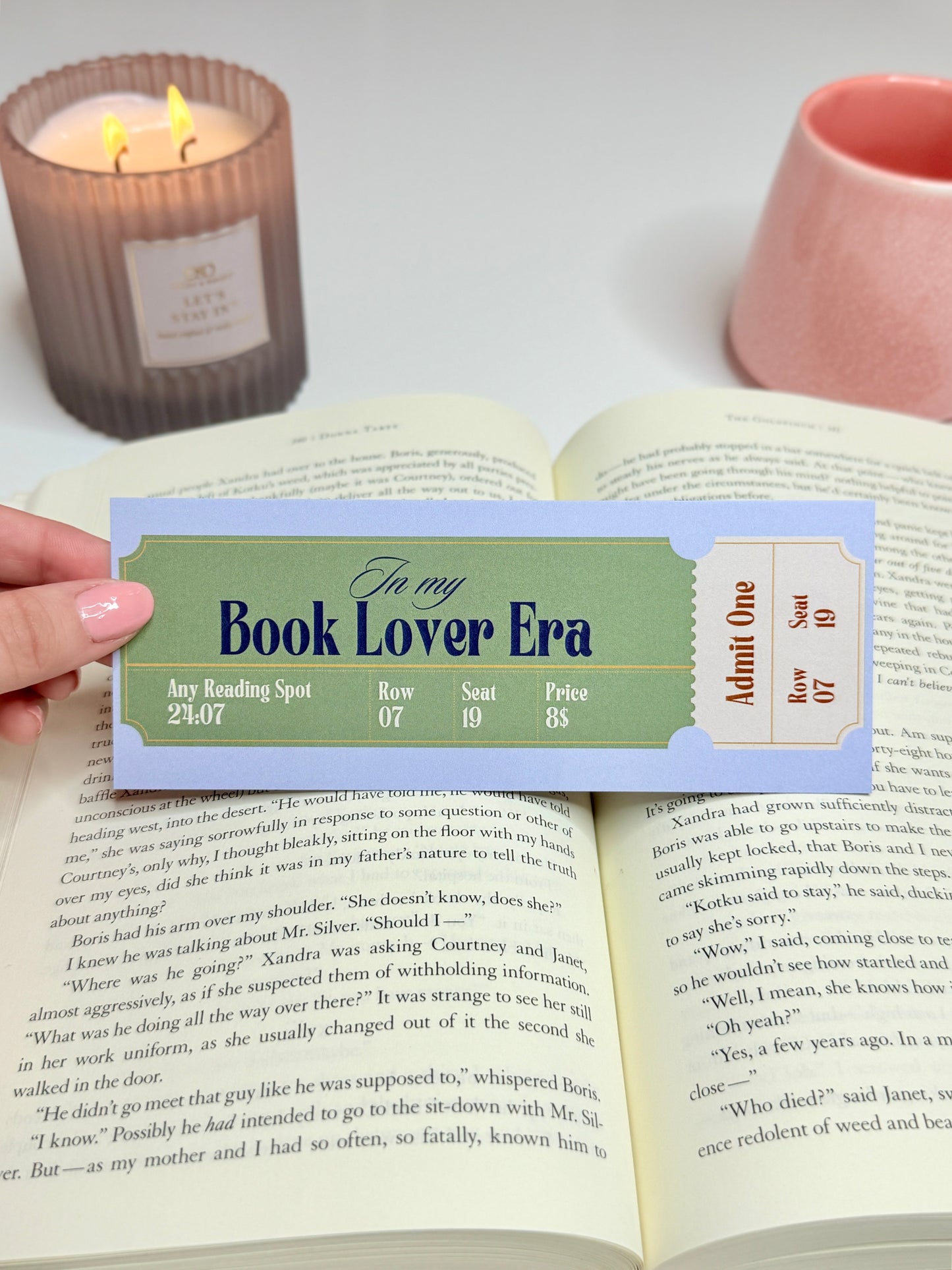 In my Book Lover Era Ticket Bookmark