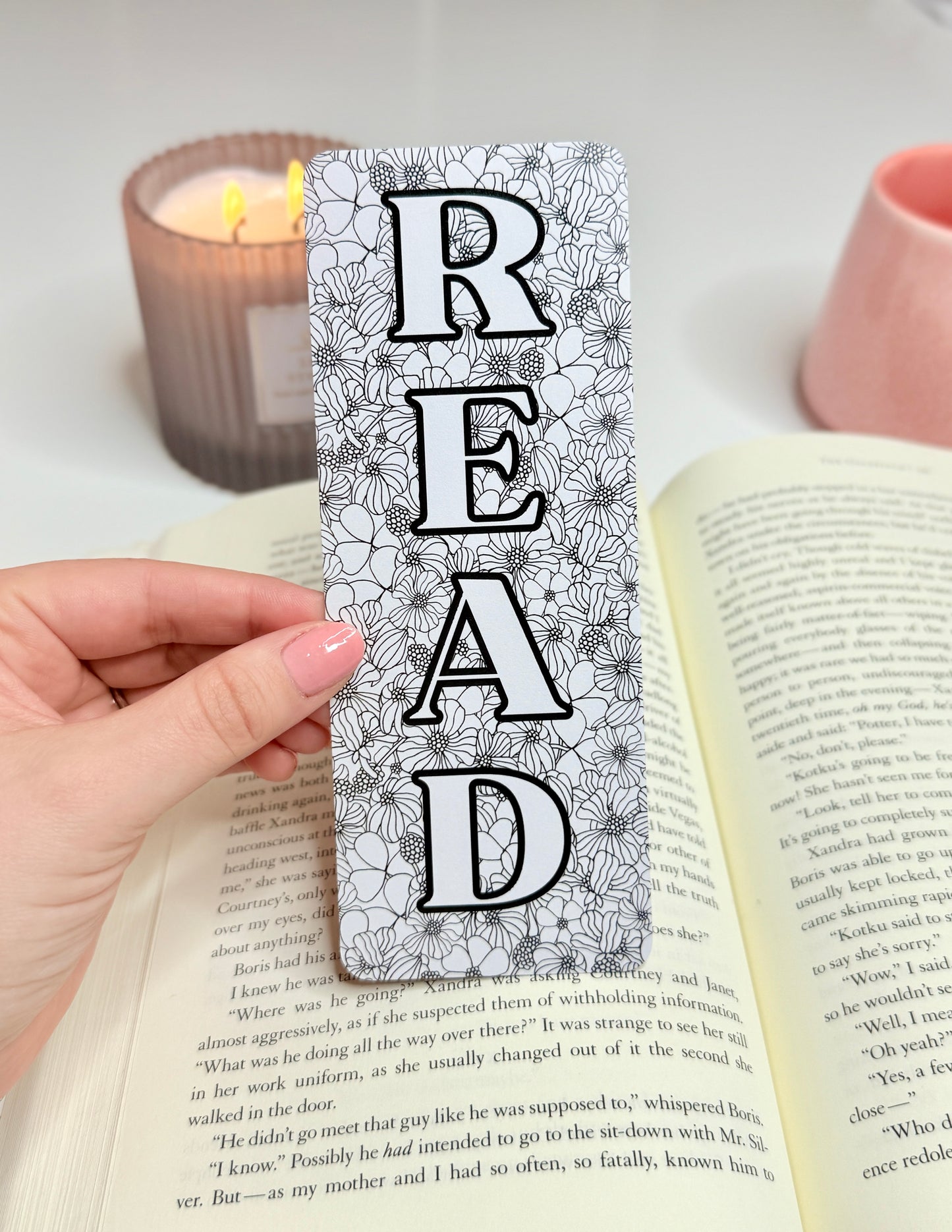 Read Coloring Bookmark
