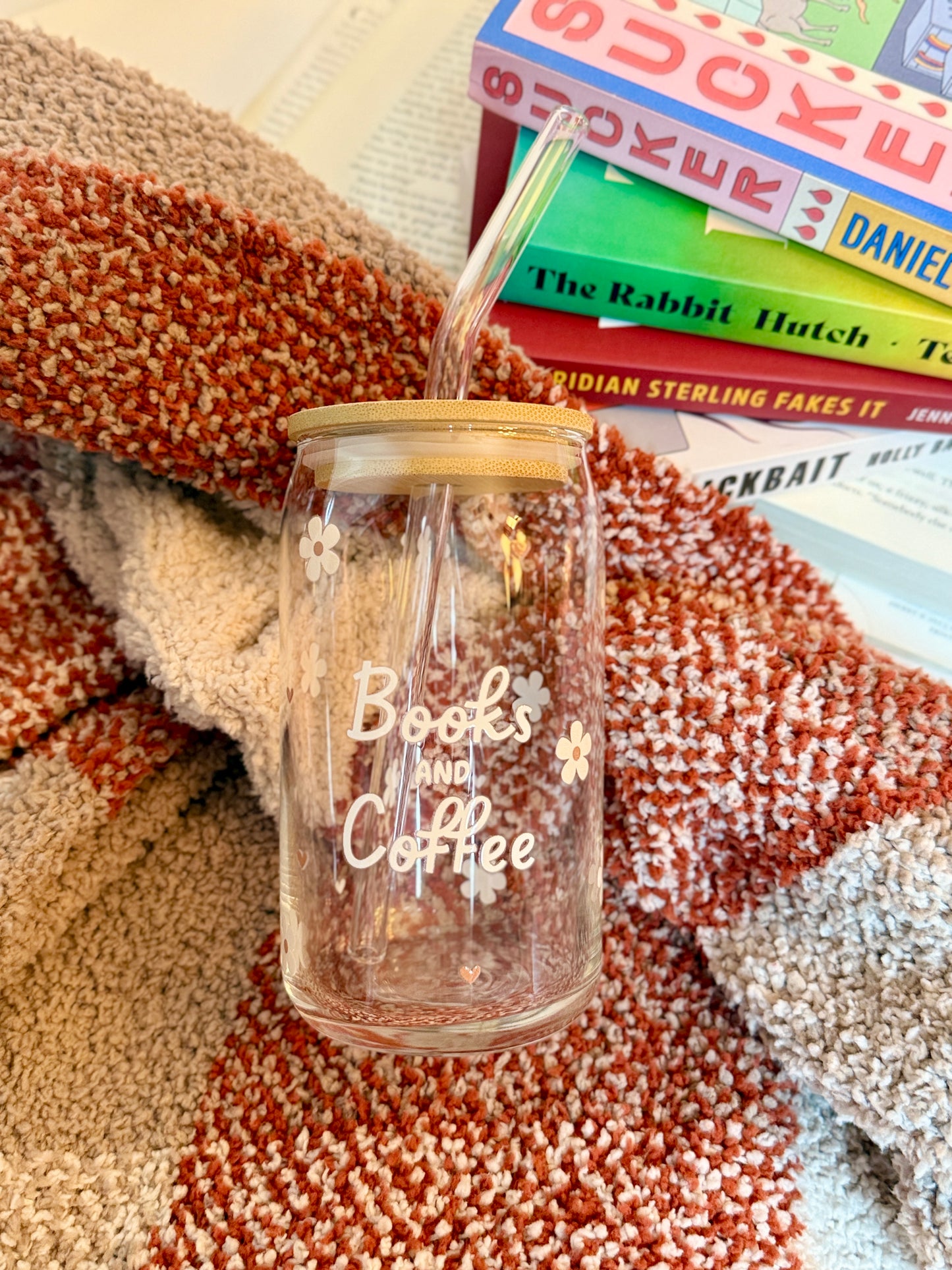 Books and Coffee Iced Coffee Cup