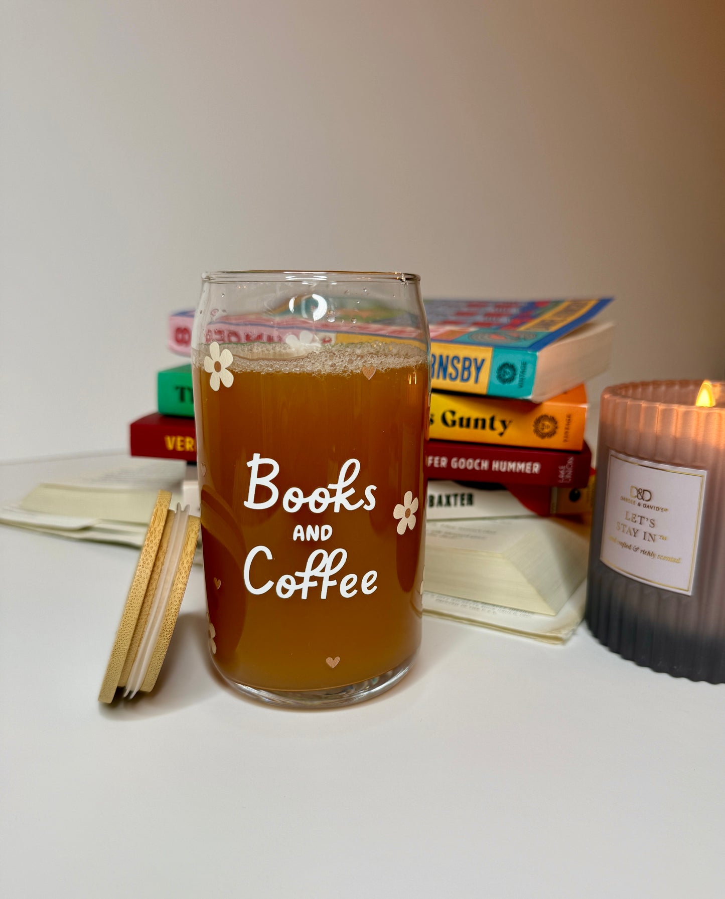 Books and Coffee Iced Coffee Cup