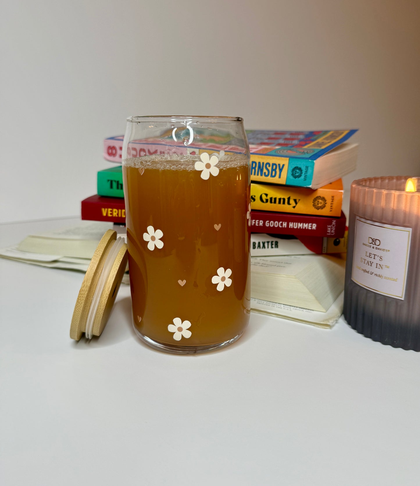 Books and Coffee Iced Coffee Cup
