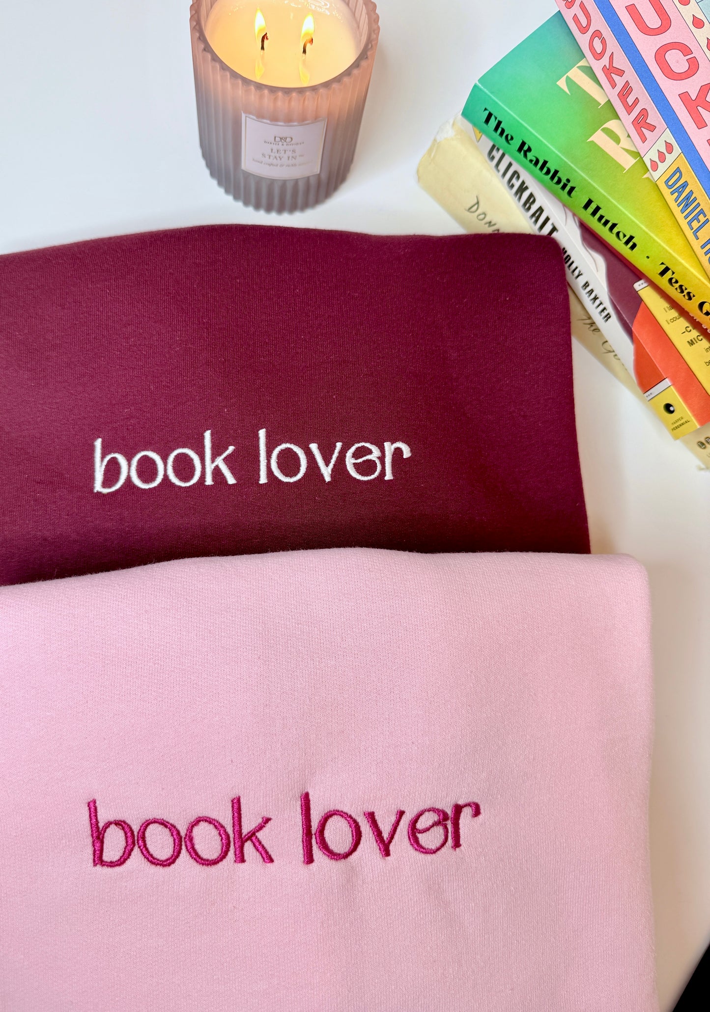 Book Lover Embroidered Sweatshirt