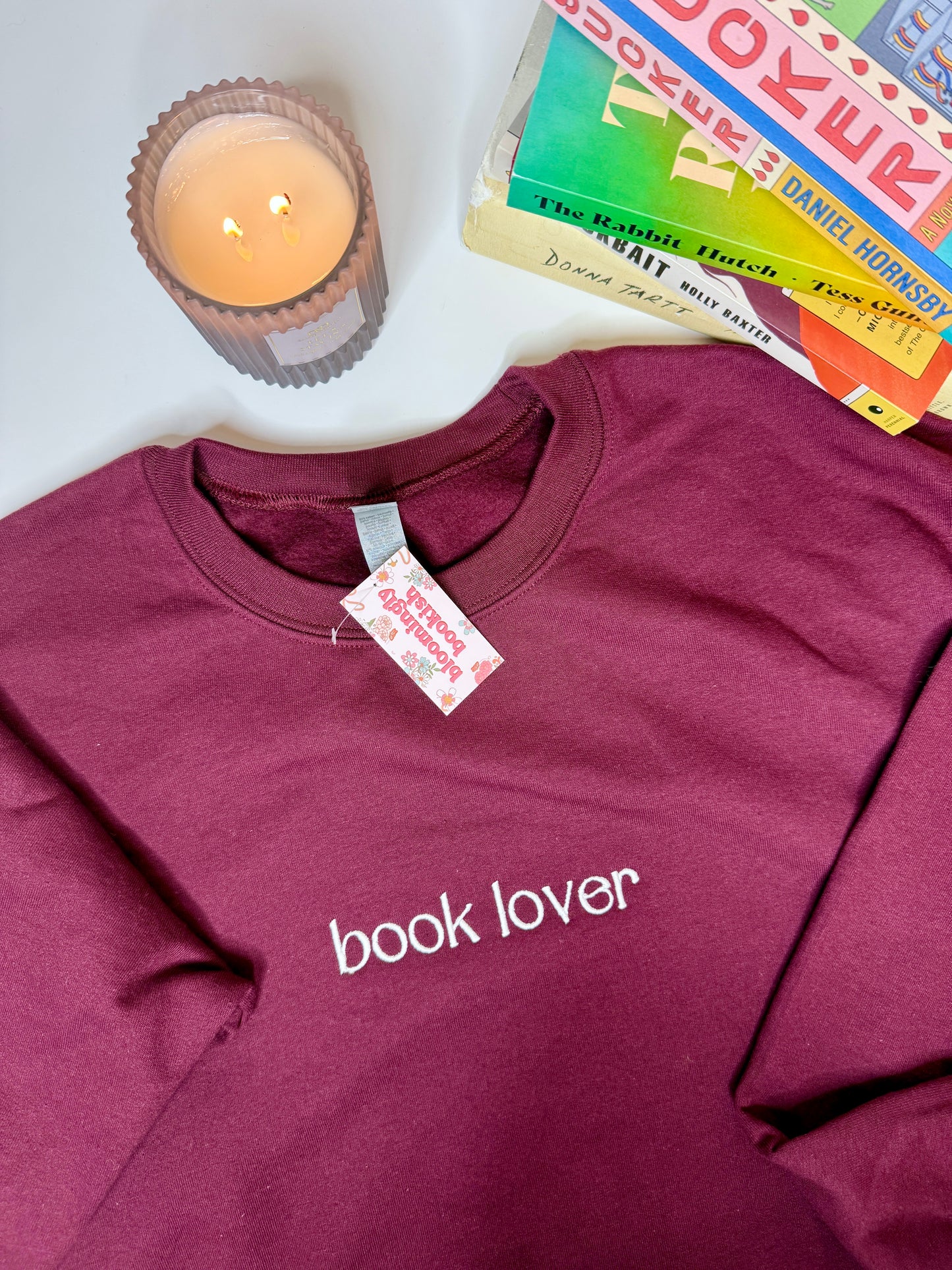 Book Lover Embroidered Sweatshirt