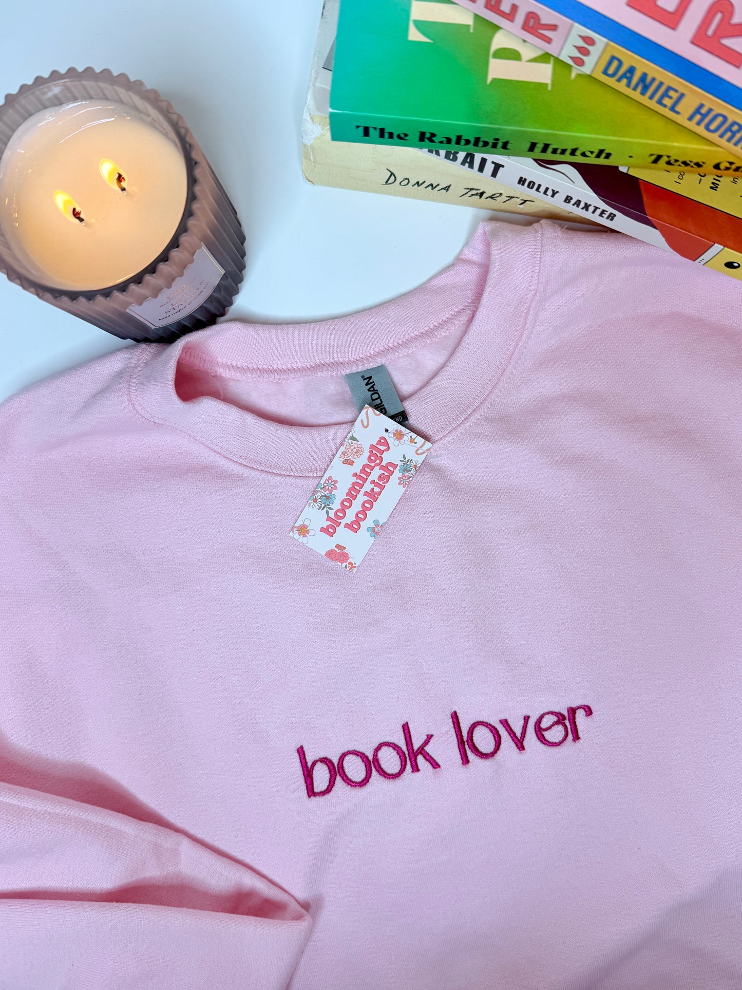 Book Lover Embroidered Sweatshirt