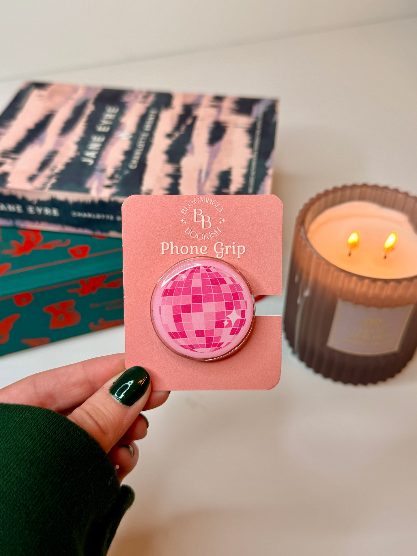 Pink Disco Ball Phone Grip
