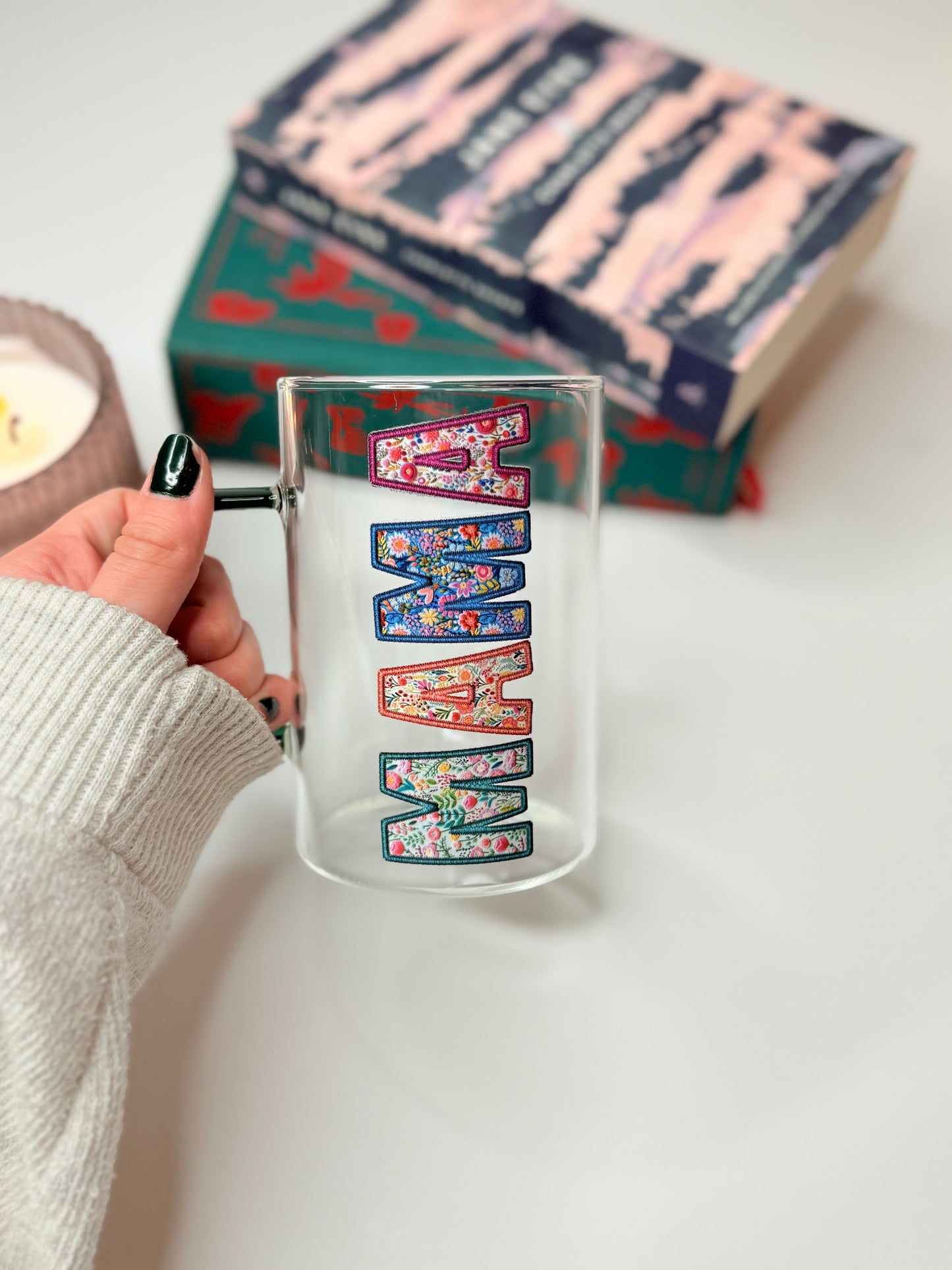 Mama Embroidered Hot Coffee Cup