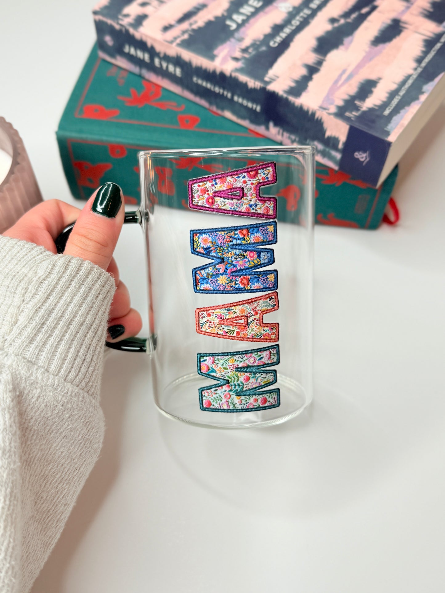 Mama Embroidered Hot Coffee Cup