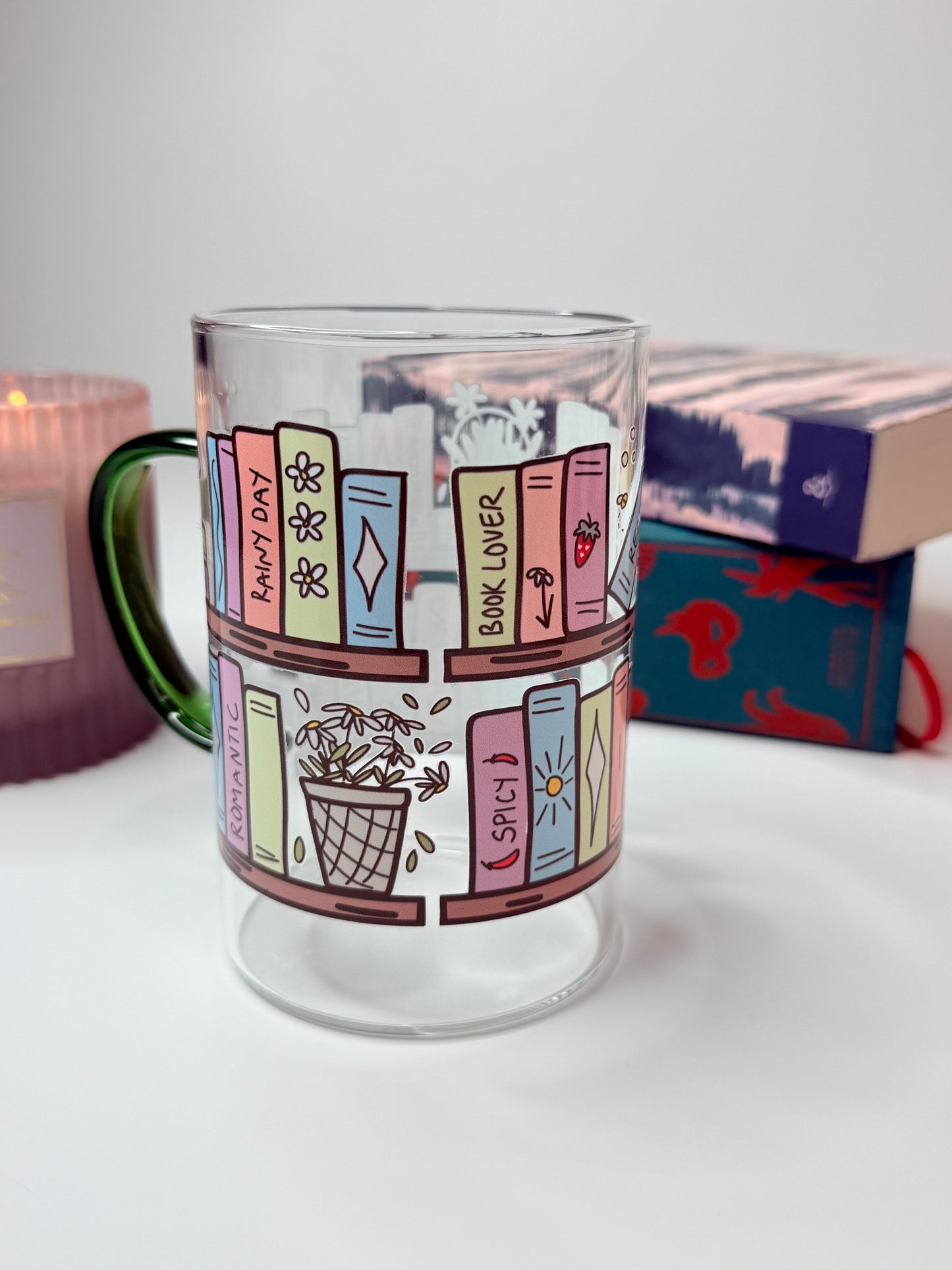 Bookshelves Hot Coffee Cup