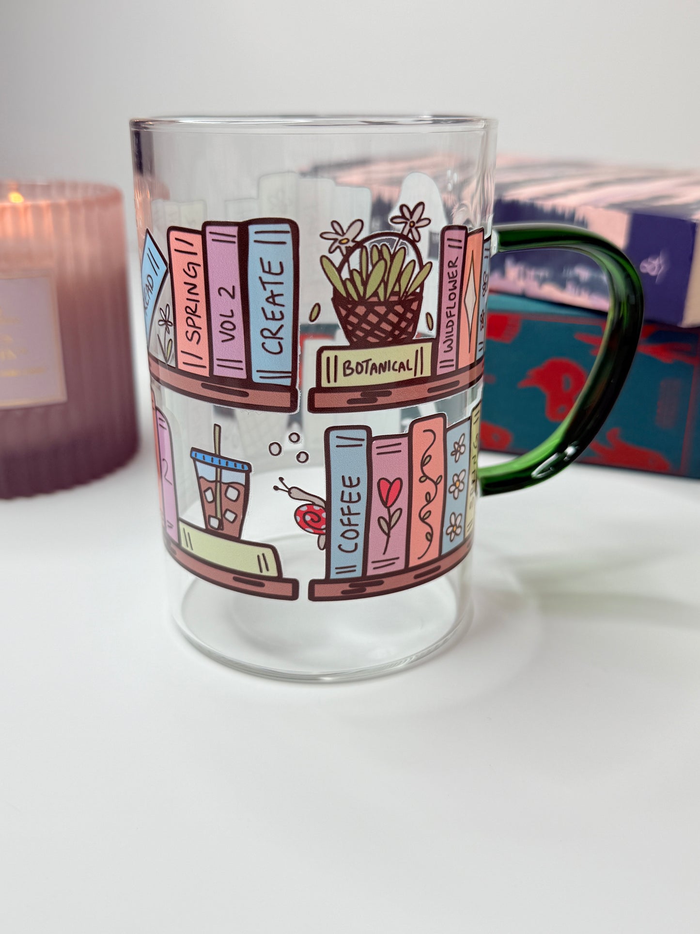 Bookshelves Hot Coffee Cup