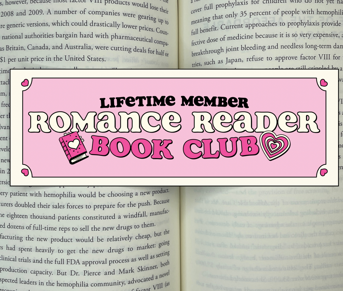 Lifetime Member of the Romance Reader Club Bookmark