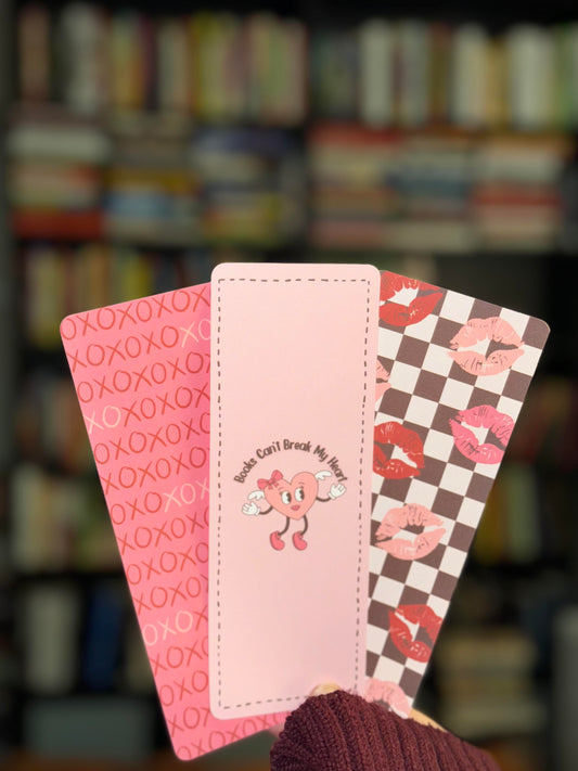 3 Pack Pink Valentines Bookmarks