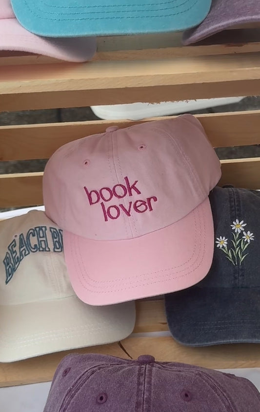 Book Lover Embroidered Hat