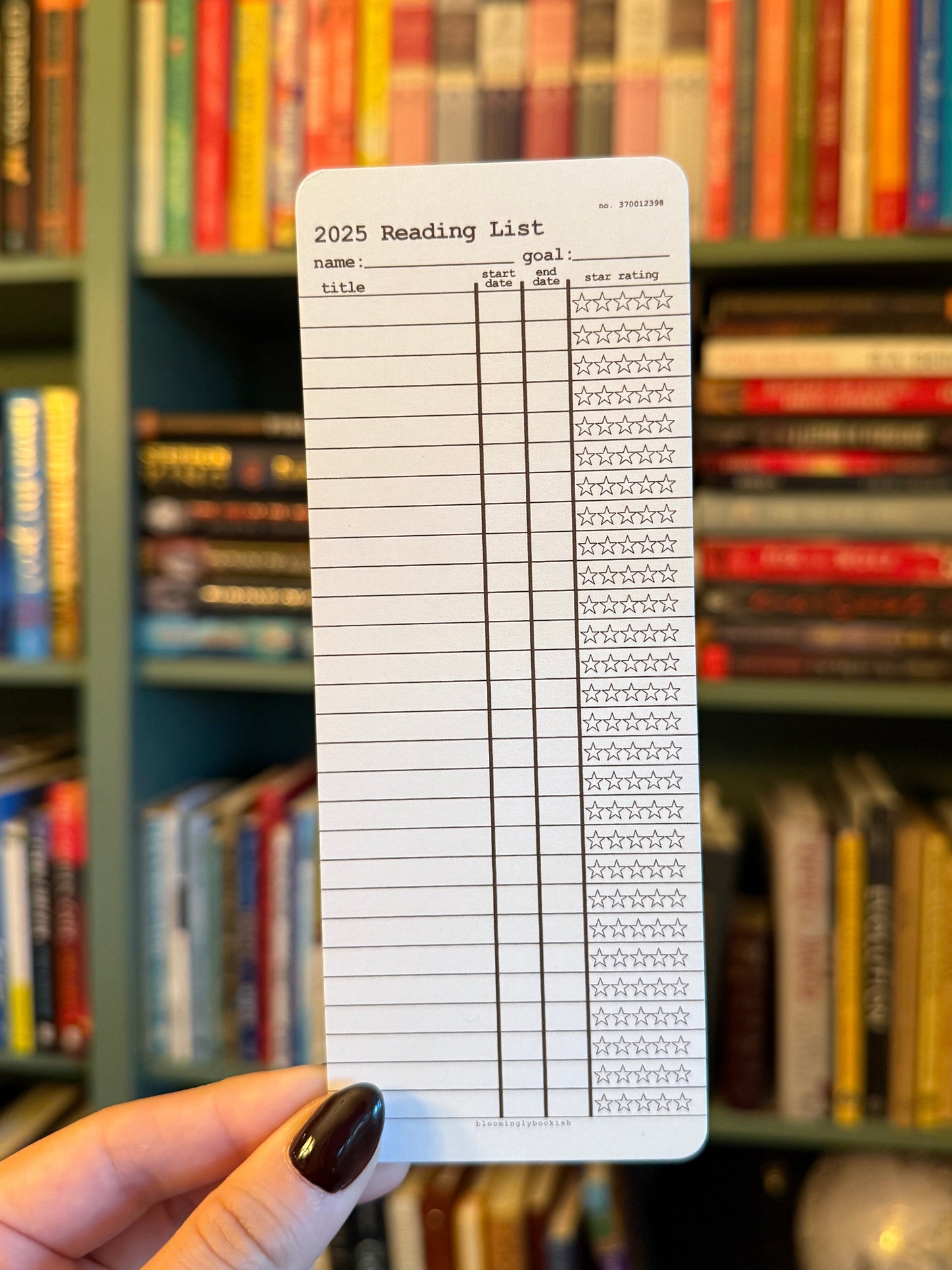 2025 Customizable Library Card Bookmarks