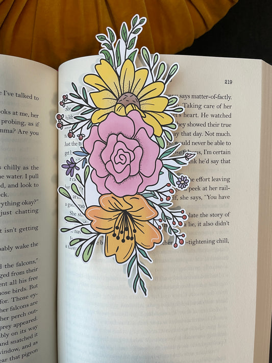 Die Cut Flower Bookmark