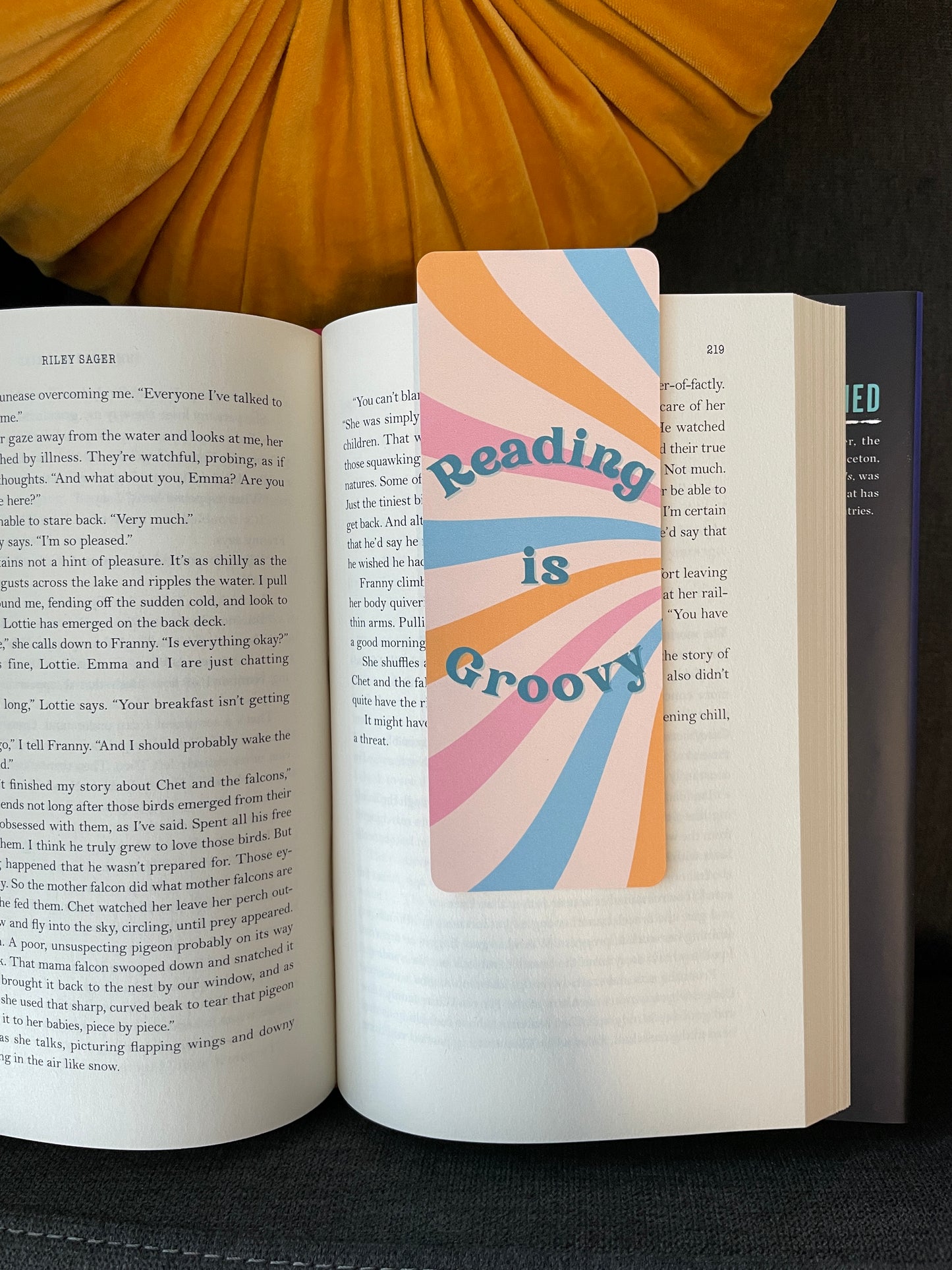 Spiral Reading is Groovy Bookmark