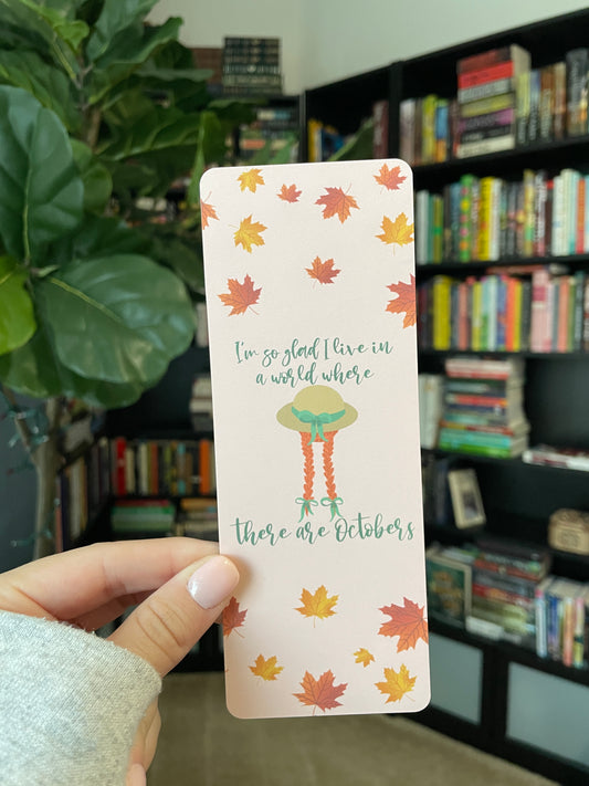 Anne of Green Gables October Bookmark