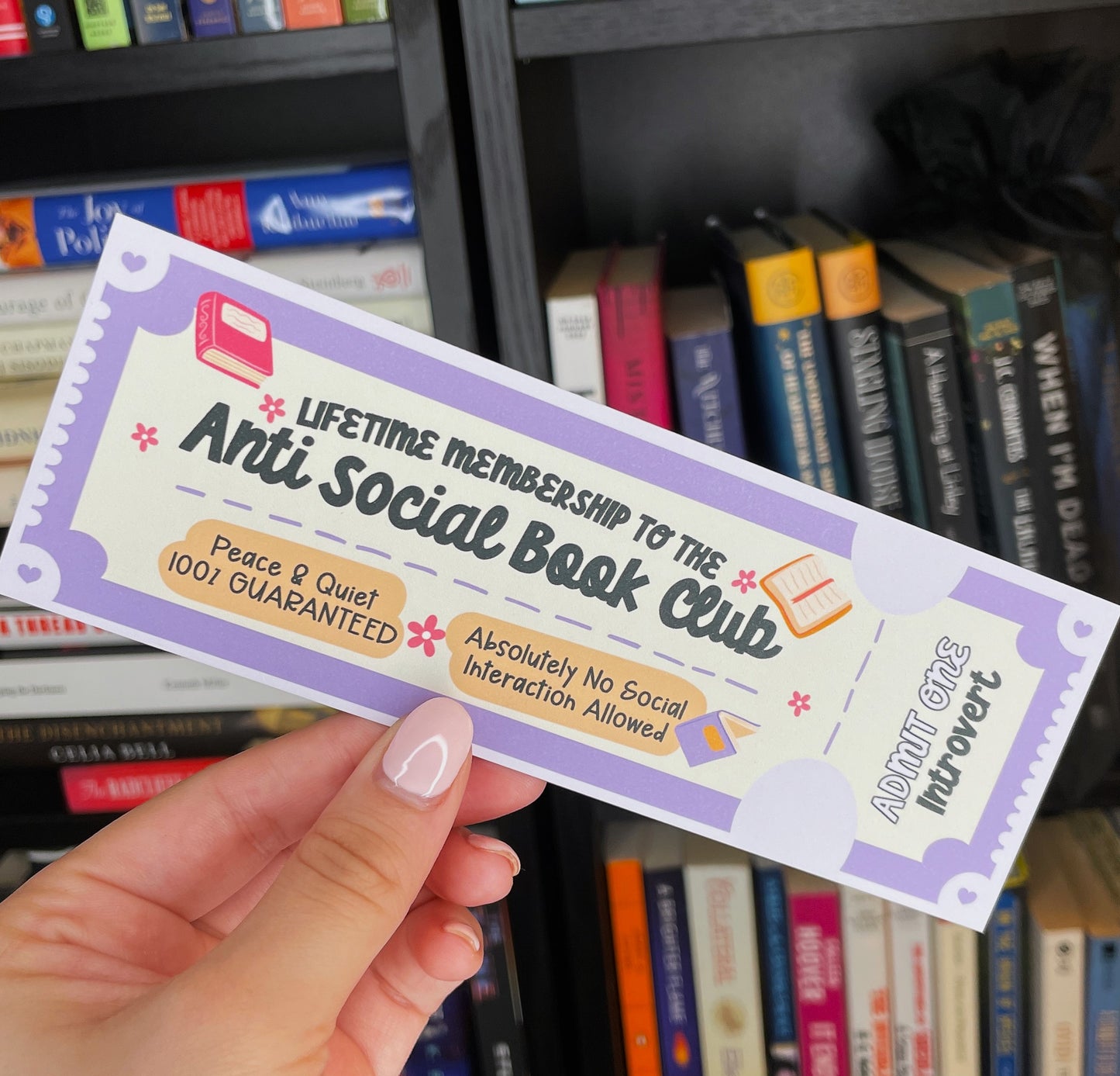 Lifetime Membership to the Anti Social Book Club Bookmark