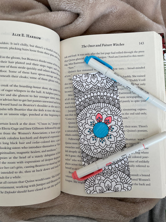 Mandala Coloring Bookmark