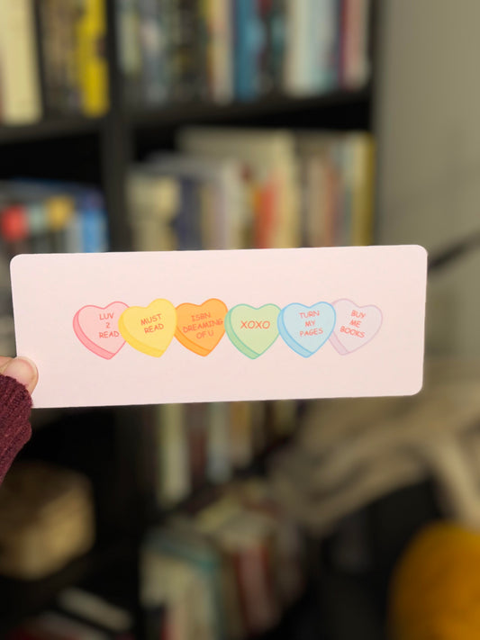 Pastel Valentine Heart Bookmarks