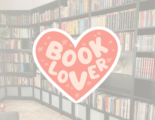 Book Lover Heart Sticker