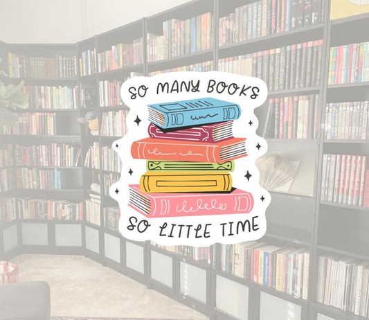 So Many Books Sticker