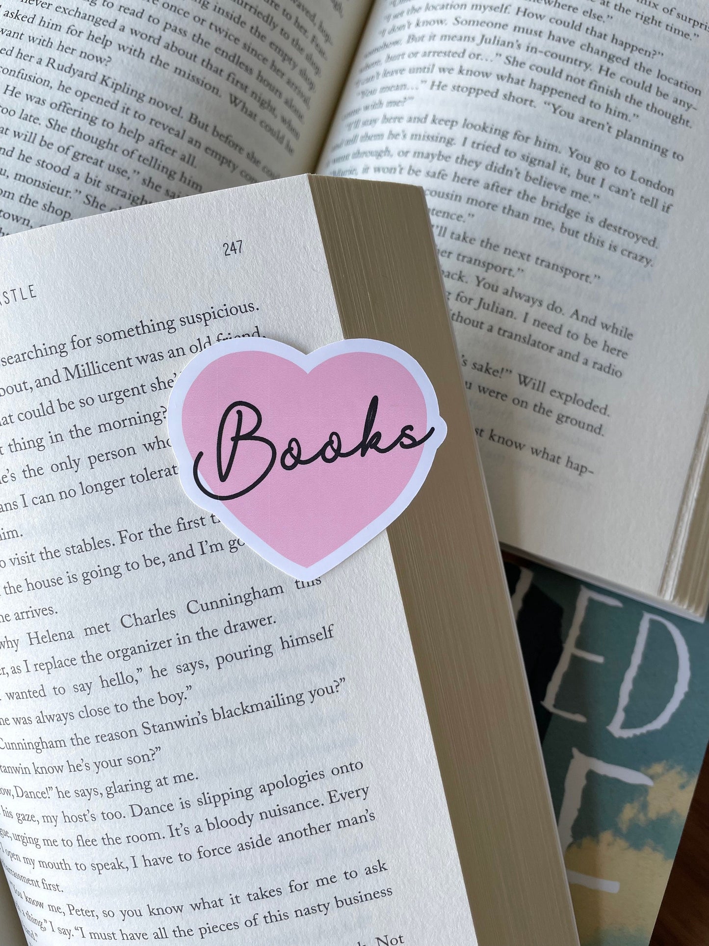 Heart Books Sticker