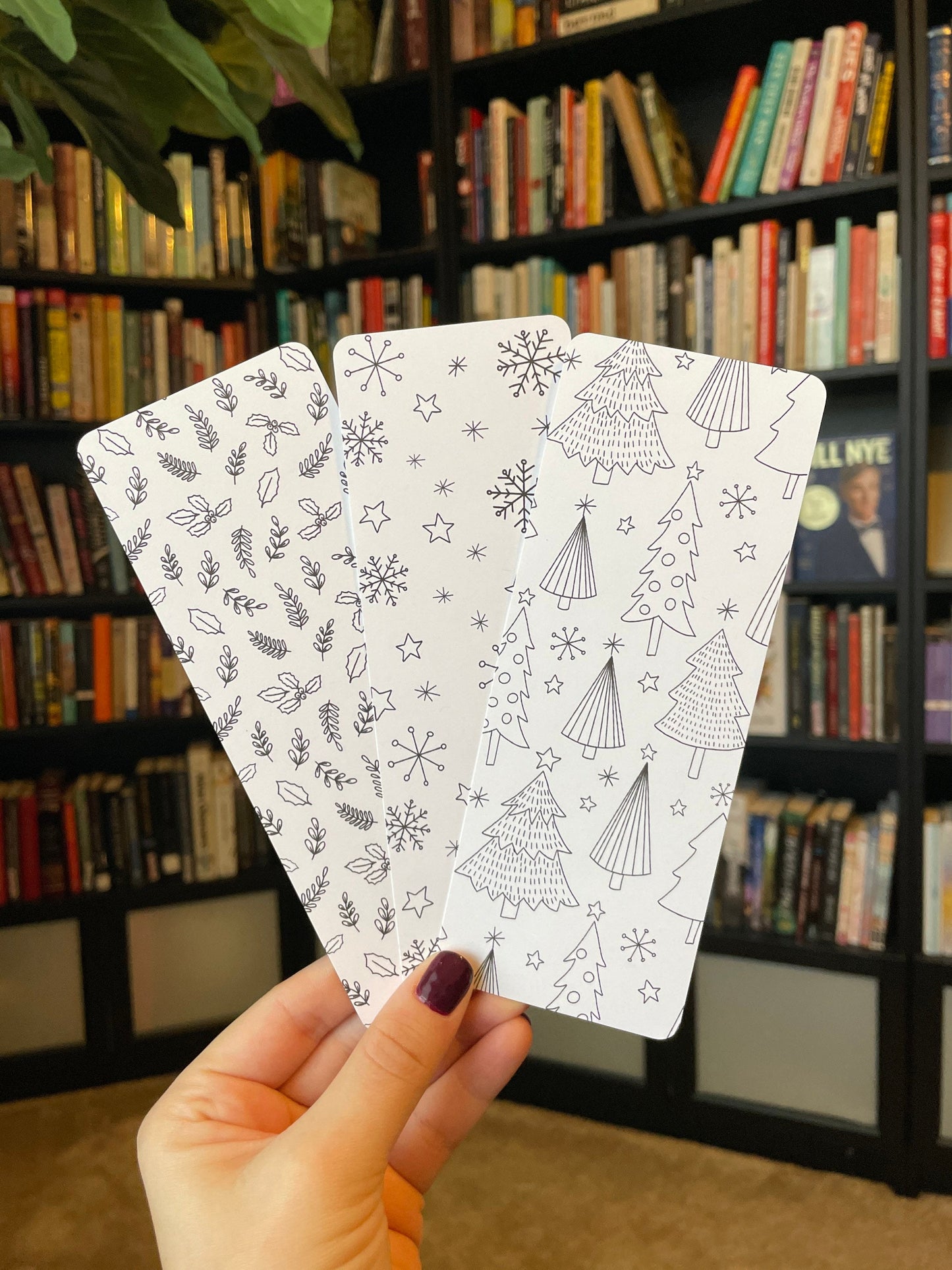 Black and White Winter Bookmarks